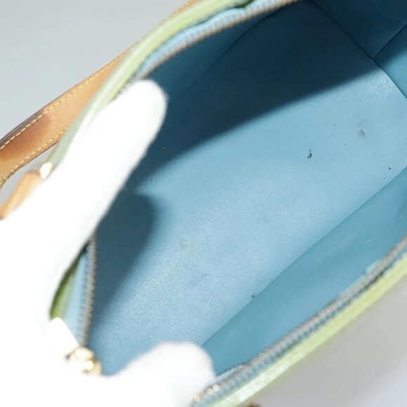 LOUIS VUITTON Monogram Vernis Houston Hand Bag Baby Blue M91005 LV Auth 98882 - Picture 11 of 16